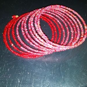 Beaded slinky bracelet